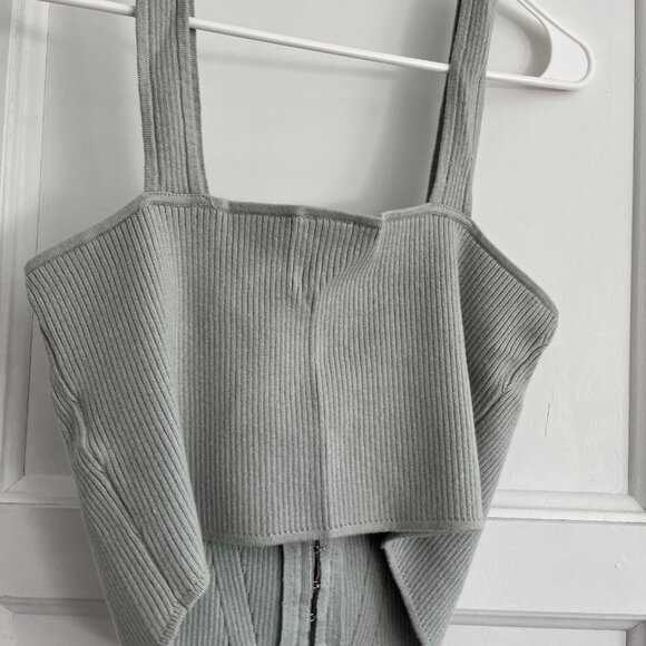 Light blue knit corset style top Abercrombie - Picture 3 of 3